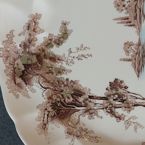 Johnson Bros The Old Mill Oval Serving Platter Plate Hand Painted Glossy Finish - Picture 5 of 7